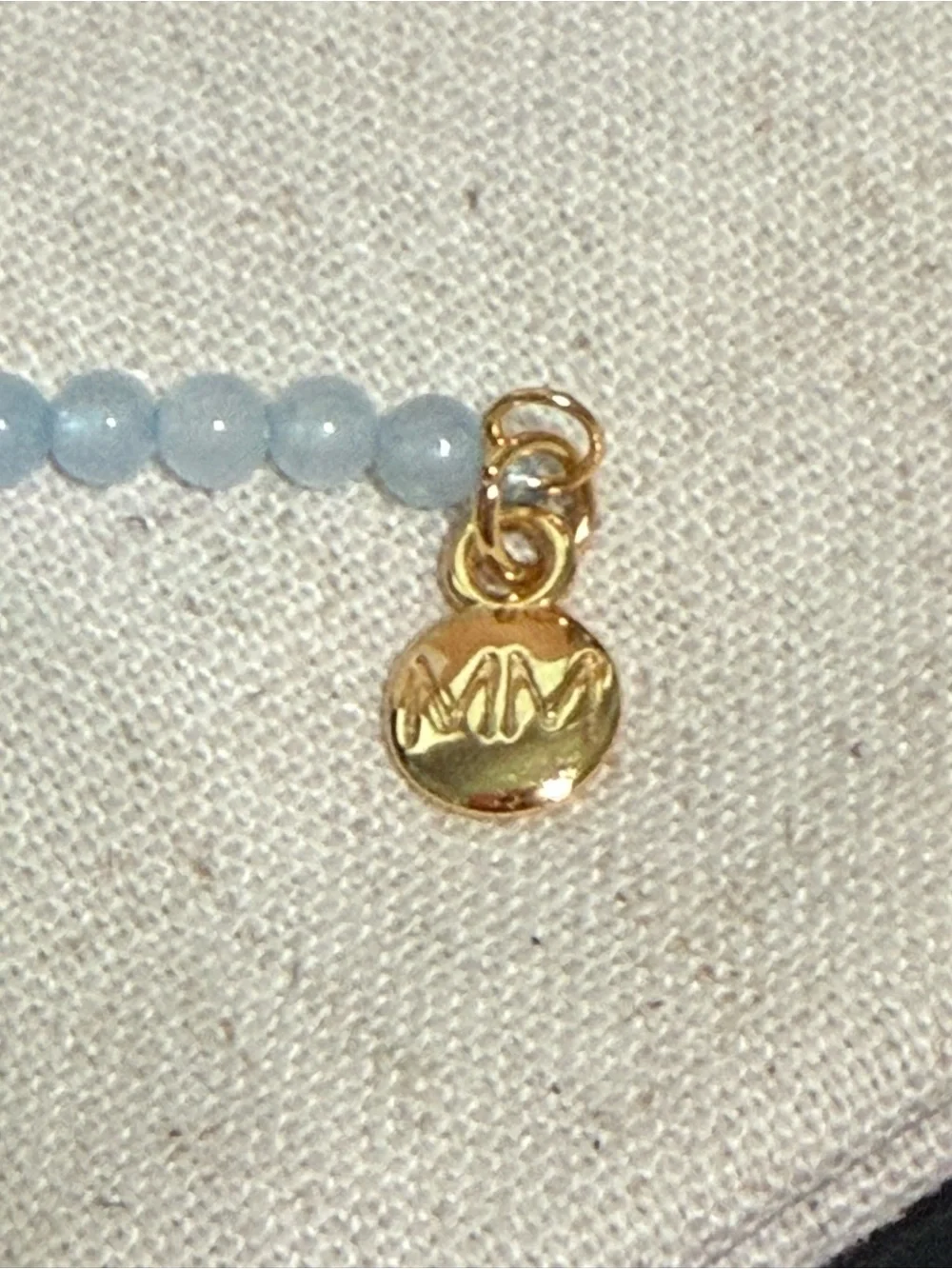 Mayamar Genuine Aquamarine Bead Adjustable Necklace - Light Blue